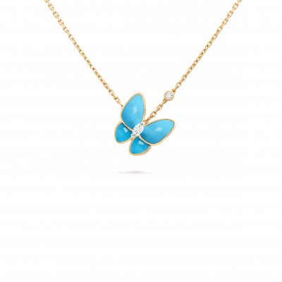 VAN CLEEF ARPELS TWO BUTTERFLY PENDANT VCARP7UP00